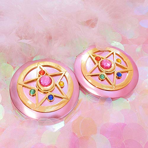 SHOWLOUE Makeup Compact Mirrors, Personal Makeup Mirror Portable Travel Handheld Foldable Double Sided Mirror