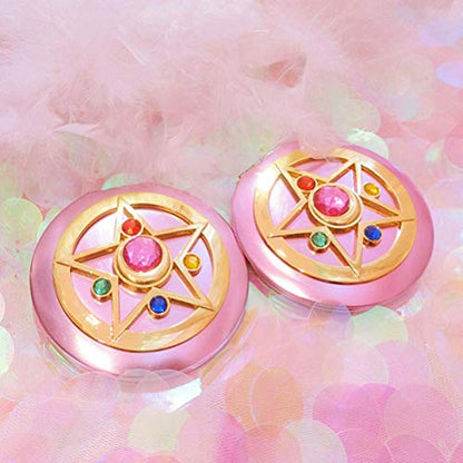 SHOWLOUE Makeup Compact Mirrors, Personal Makeup Mirror Portable Travel Handheld Foldable Double Sided Mirror