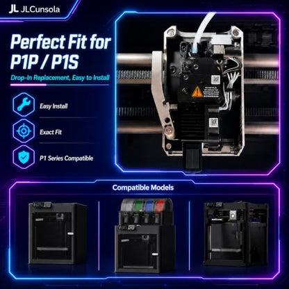 P1P P1S Hotend Complete Kit Fit for Bambu Lab 0.4mm 0.6mm Steel Nozzles