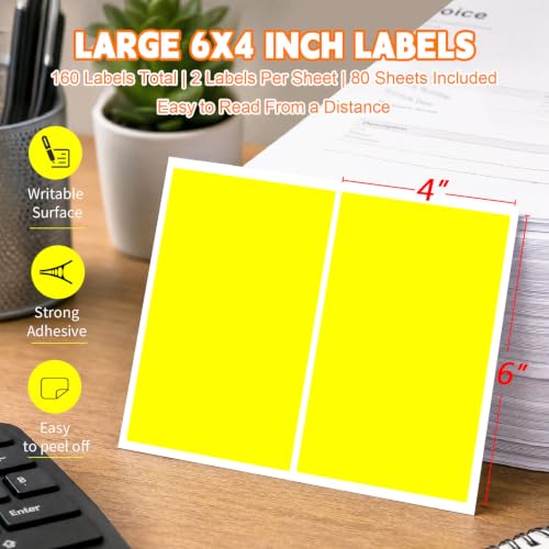 Large 4"x6" Moving Labels,160 PCS 8 Colors Packing Labels for Moving - color: 8 Colors, size: 4X6 Inch-160PCS