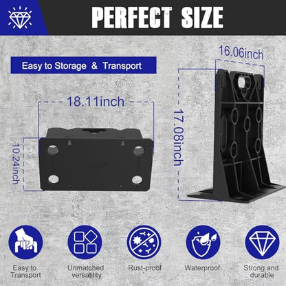 Multi Purpose Wire Dispenser, Cable/Wire Spool Rack, Wire Spool Caddy, Holds Spools Up to 34" In Diameter, Load Capacity 330 LBS, 1 Pair (BLACK) - color: Black