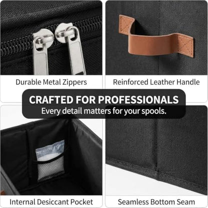 Filament Storage Box Waterproof Dry Box with Desiccants (Black, 2 Pack) - color: Black