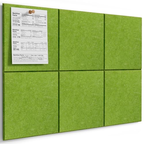 MaxGear Felt Bulletin Board 36" x 24", Forest Green Felt Wall Tile Push Pin - color: Forest Green, size: 36" x 24"