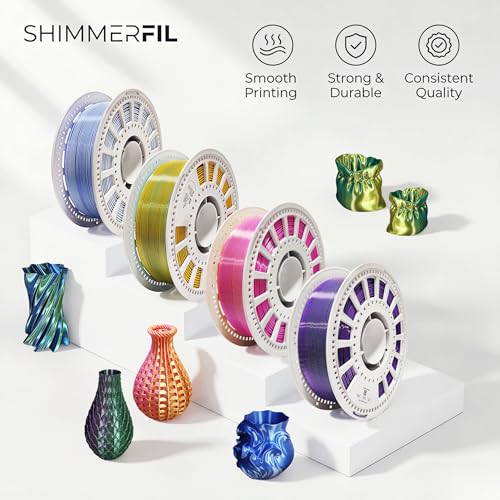 Silk Dual Color PLA Filament,1KG,Red Gold|1.75mm 3D,+/-0.03mm - color: Red Gold
