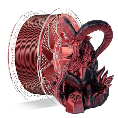 Chitu Systems Conjure Silk Black Red PLA 3D Printer Filament 1.75mm 1KG - color: Black Red-1kg, size: B-Silk PLA-Dual Color