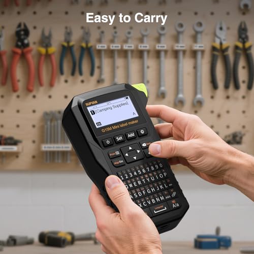 SUPVAN G15M Mini Portable Label Maker with 4 Tapes & Carrying Case