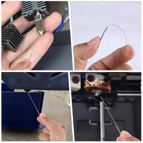 3D Printer Nozzle Cleaning Kit, 20pcs 10 Sizes Stainless Steel Nozzle Cleaner Needles Set for 3D Printer Filament Parts Accessories Unclog Tools (0.15/0.2/0.25/0.3/0.35/0.4/0.5/0.6/0.8/1.0mm)