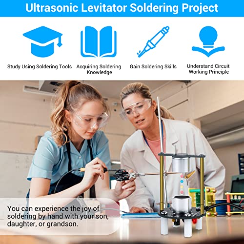 ICStation Ultrasonic Levitation Soldering Practice Kit, Standing Wave Controlled Levitation DIY Soldering Kit for STEM Learners, Classroom Demonstrations & Hands-On Electronics Practice