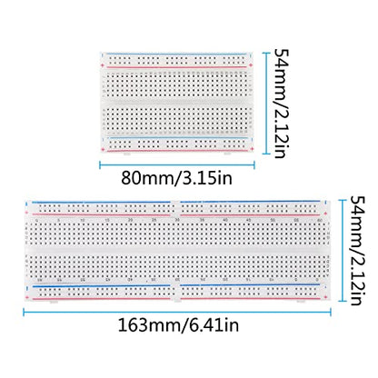 Breadboard Jumper Wires Kit 4pcs 400 & 830 Point Solderless Breadboards, 560pcs 2-125 mm U-Shape JumperWires &Tweezer, 65pcs M/M Flexible Jumper Wire and 3pcs 20pin Dupont Wire for Arduino