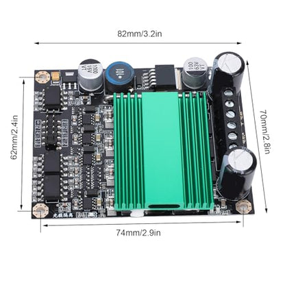 Jectse DC Motor Driver Module, 100A Dual Channel H Bridge Optocoupler Isolation with Heat Sink, for DIY Robot High Power Applications