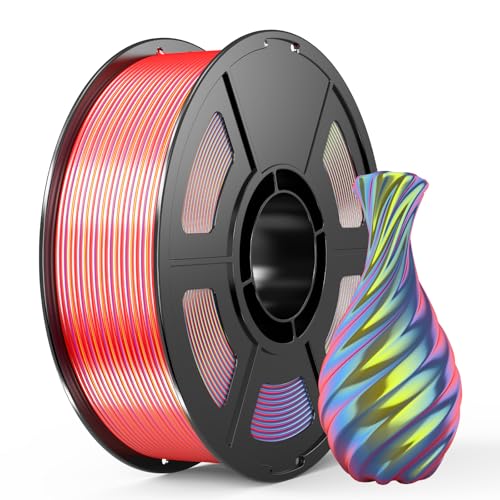 IEMAI Silk PLA+ Filament 1.75mm, Tri-Color Red Yellow Blue, 1KG