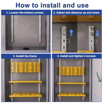 Electrical Junction Box Metal 16.1"x13.8"x7.1" Waterproof Steel Enclosure Weatherproof Project Box with Internal Mounting Panel Hinged Cover - size: 16.1"x13.8"x7.1"