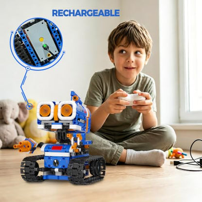 STEM Robot Building Kit, APP & Remote Control Robotics for Kids Ages 8-12