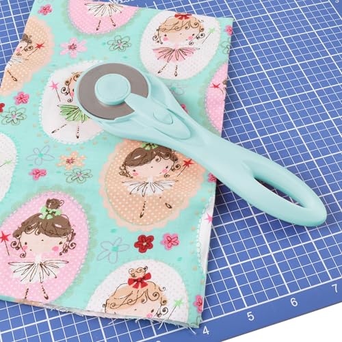 Westcott 60MM Rotary Cutter for Fabric, Titanium Bonded Handheld Fabric Trimmer, Right and Left Handed, Easy and Safe Blade Change, Arts and Crafts, Sewing and Quilting Tools - size: 60MM Rotary Cutter