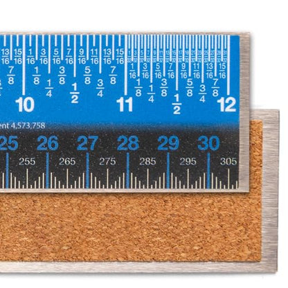 Victor Easy Read 12-Inch Stainless Steel Ruler woth Cork Backing - size: 12 inch (1 Count)