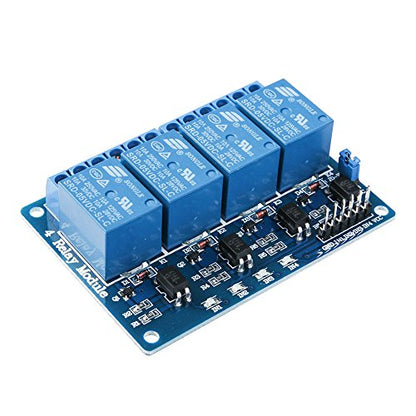 ELEGOO 4 Channel DC 5V Relay Module with Optocoupler for Arduino Projects - size: 4 Channel