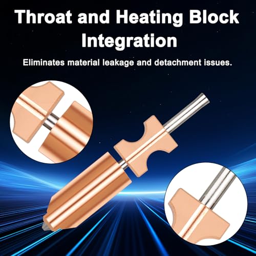 2pcs Upgraded 0.25MM 0.6MM Ad5x Nozzles Hotend Kit for AD5X Quick-Detachable Nozzle Extruder Quick Release Nozzle Heater Block Throat Tube - size: 0.25+0.6mm