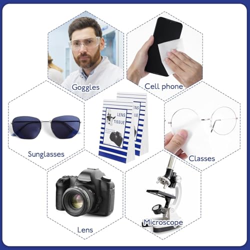 500 Pcs Lens Paper Microscope Lens Tissue Cleaner