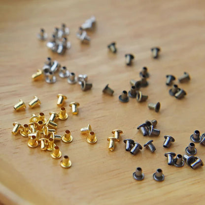 1.5mm (Inner Diameter) Super Tiny Eyelet, in 4 Colors, for BJD Doll Clothes and Shoes Making, Mini Craft Supply, 20 PCS (Bronze) - color: Bronze