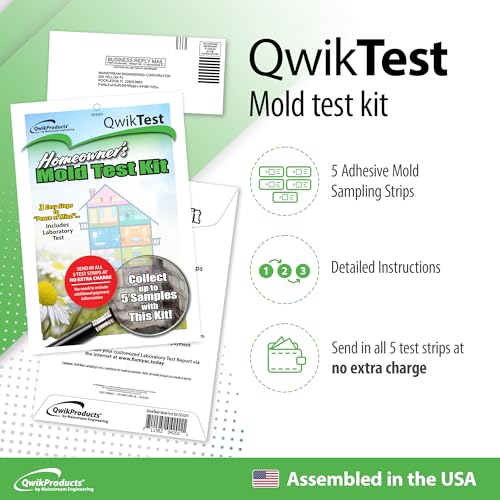 QwikTest DIY Mold Test Kit for Homeowners, Improves Home Air Quality
