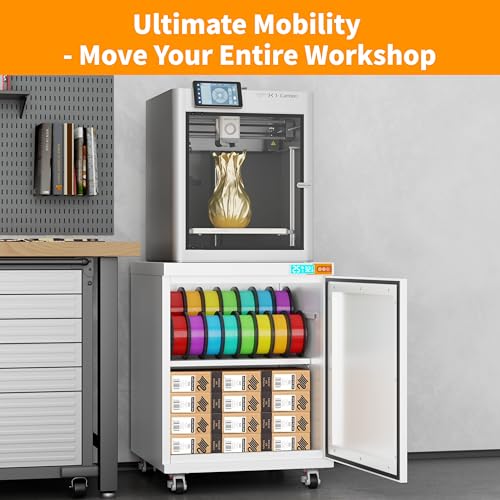 Mobile 3D Printer Stand with Filament Storage & Dehumidifier - color: 3D-LZW