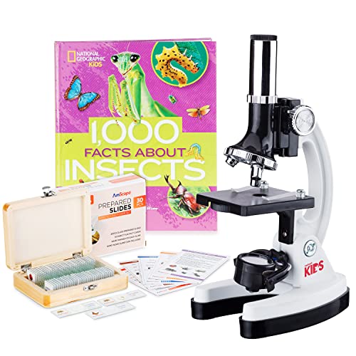 AmScope M30-BKI-PSI 1200X 52-pcs Microscope Kit with Deluxe Insect
