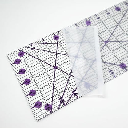 Quilting Rulers Sewing Ruler,Acrylic Quilting Ruler Templates,Precision Cutting Tools for Patchwork Fabric,Sewing Supplies Purple(6"X17",3"X16",1.5"X12",1"X11") - color: Purple