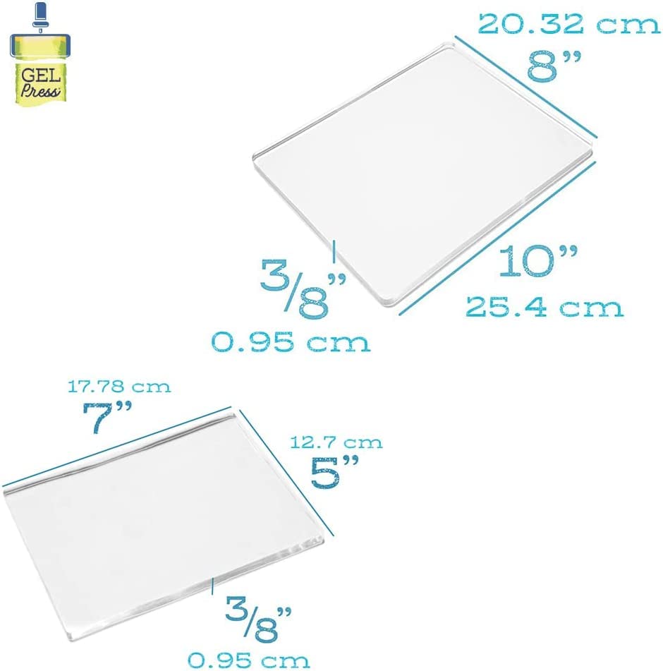 Gel Press Gelli Printing Plates - (8" X 10" + 5" x 7") - 10802-10810-2PK - size: 8" x 10" + 5" x 7" Value Pack