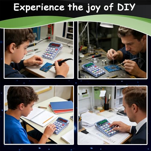 Soldering Practice Kit DIY 7-Digit LED Display Electronics Calculator - color: red