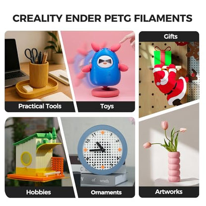 Creality PETG Filament 1.75mm, 3D Printer Filament 1KG, Yellow, 1-Pack - color: Yellow, size: 1kg