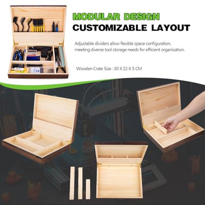 3D Printing Tool Kit with Deburring Removing Scrapers Tools for Bambu Lab - style: Wooden crate - Master 3D