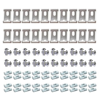 20 Set 1010 Aluminum Extrusion Hardware Accessories Corner Brackets - style: 20 sets bracket with m6