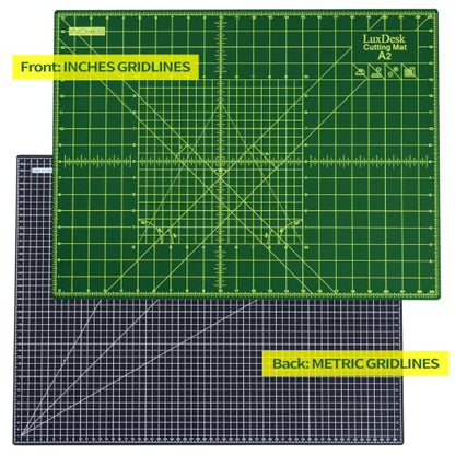 Self Healing Cutting Mat 18 × 24 in, A2 Craft Cutting Mat 5-Layer Double-Sided Rotary Sewing Mat - Suitable for Quilting, Sewing, Handicrafts, And Amateur Cutting Of Fabric Cutting Boards