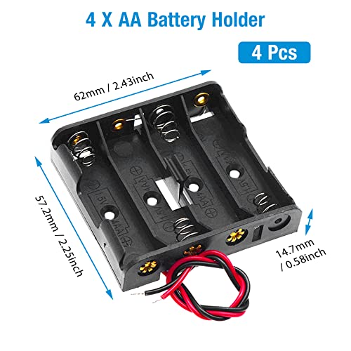 4 Pack 4 x AA Thicken Battery Holder