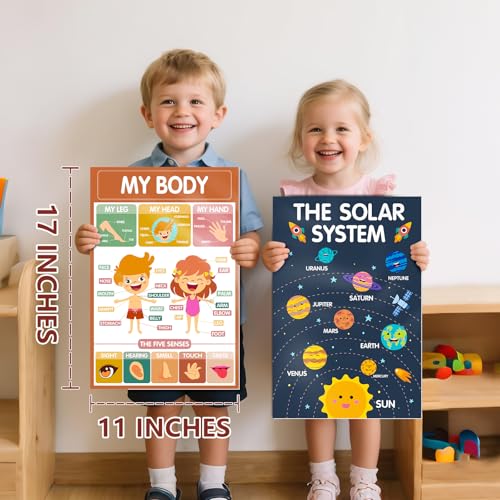 KIDS KING 18 Toddlers Learning Posters - Boho Classic (11"x17") - color: Boho Classic