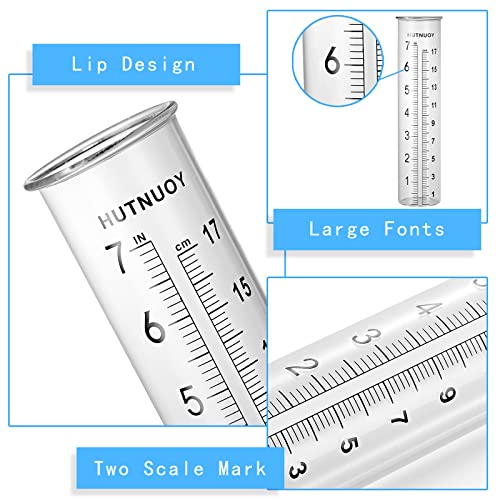 7" Capacity Rain Gauge Stainless Steel Fence Mounting Bracket with Rain Gauge Replacement Tube Glass for Outdoor Garden Yard Home, Lip Design, Best Rated, Easy to Read - size: 1Pcs Replacement Tubes + Mounting Bracket