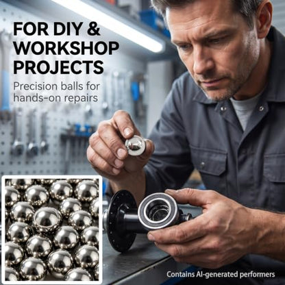 Taiss 400PCS 5.5mm 304 Stainless Steel Precision Balls,Precision Steel Ball Assortment Kit,Metal Balls - size: 5.5mm