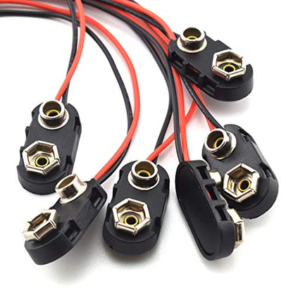 SDTC Tech 6 Pcs 9V Battery Snap Connector