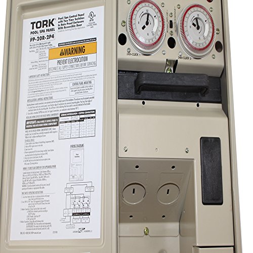PP Panel Series Pool and Spa Control Panels with Time Swtich with Mechanism, 240 VAC Control Input, 20 Amp, 1/2 Circuit Breaker Base
