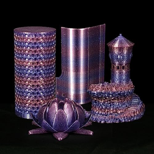 iSANMATE 3D Printer Filament Clear PLA, Multicolor Transparent Transition Glitter Filament, Gradient Purple Blue Multicolor PLA Filament, 3D Printing Filament 1KG/2.2lb, Blue Violet Galactic - color: B- Glitter Blue Violet Galactic