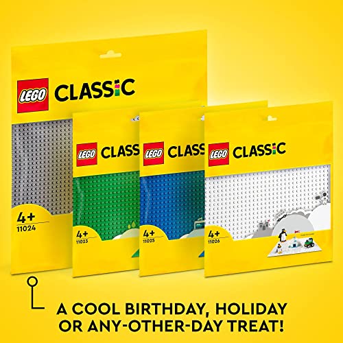 LEGO Classic White Baseplate, Square 32x32 Stud Foundation to Build, Play, and Display Brick Creations, Great for Snowy and Winter Landscapes, 11026 - style: Paper package