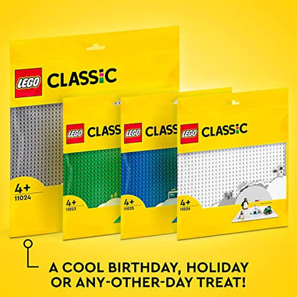 LEGO Classic White Baseplate, Square 32x32 Stud Foundation to Build, Play, and Display Brick Creations, Great for Snowy and Winter Landscapes, 11026 - style: Paper package