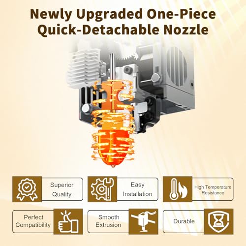 2Pcs 0.4mm AD5X Nozzles with Silicone Sock Nozzle Brush for Flashforge, Quick-Detachable Extruder Nozzles for Flashforge AD5X Extruder Parts - size: 0.4mm