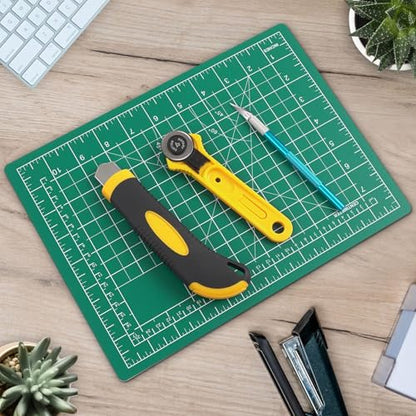 DIYSELF 12in×18in Cutting Mat for Sewing, A3 Self Healing Cutting Craft Mat - color: Green, size: 18"L x 12"W