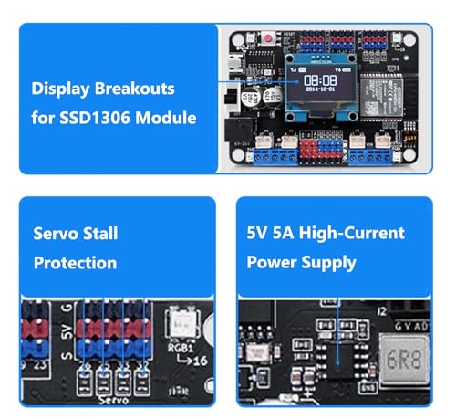 Maker-ESP32 Board, Integrated 3.5A Motor Driver (4 DC/2 Stepper/4 Servo) - color: Standard Edition