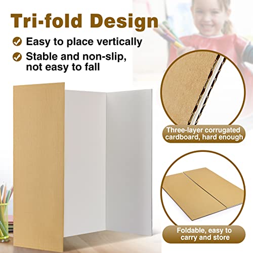 Cosweet 8 PCS 40" x 28" Large Trifold Poster Board for School Projects - size: L-40" x 28"