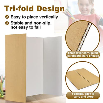 Cosweet 8 PCS 40" x 28" Large Trifold Poster Board for School Projects - size: L-40" x 28"