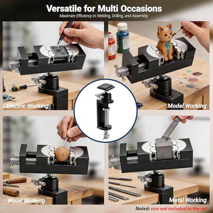 ARKNOAH Heavy Duty Vise Stand with 360-Degree Swivel Base
