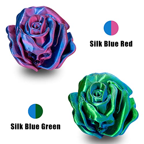 OVV3D PLA 3D Printer Filament Bundle, Silk Dual Color PLA Filament - color: Red Gold Blue Green