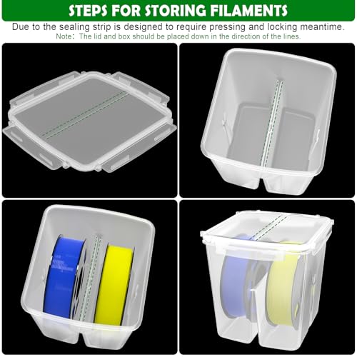 Filament Storage Box - Airtight Filament Storage Container 6.0L 3 Pack - size: 3p-big